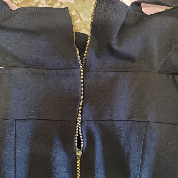 Rolla Coster Black V Neck Sleeveless Cut Outs Full Length Jumpsuit Womens Size L - Picture 11 of 12